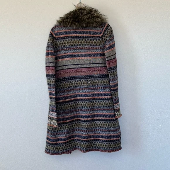 ANTHROPOLOGIE Angel of the North wool faux fur Small sweater coat cardigan M - Picture 6 of 13